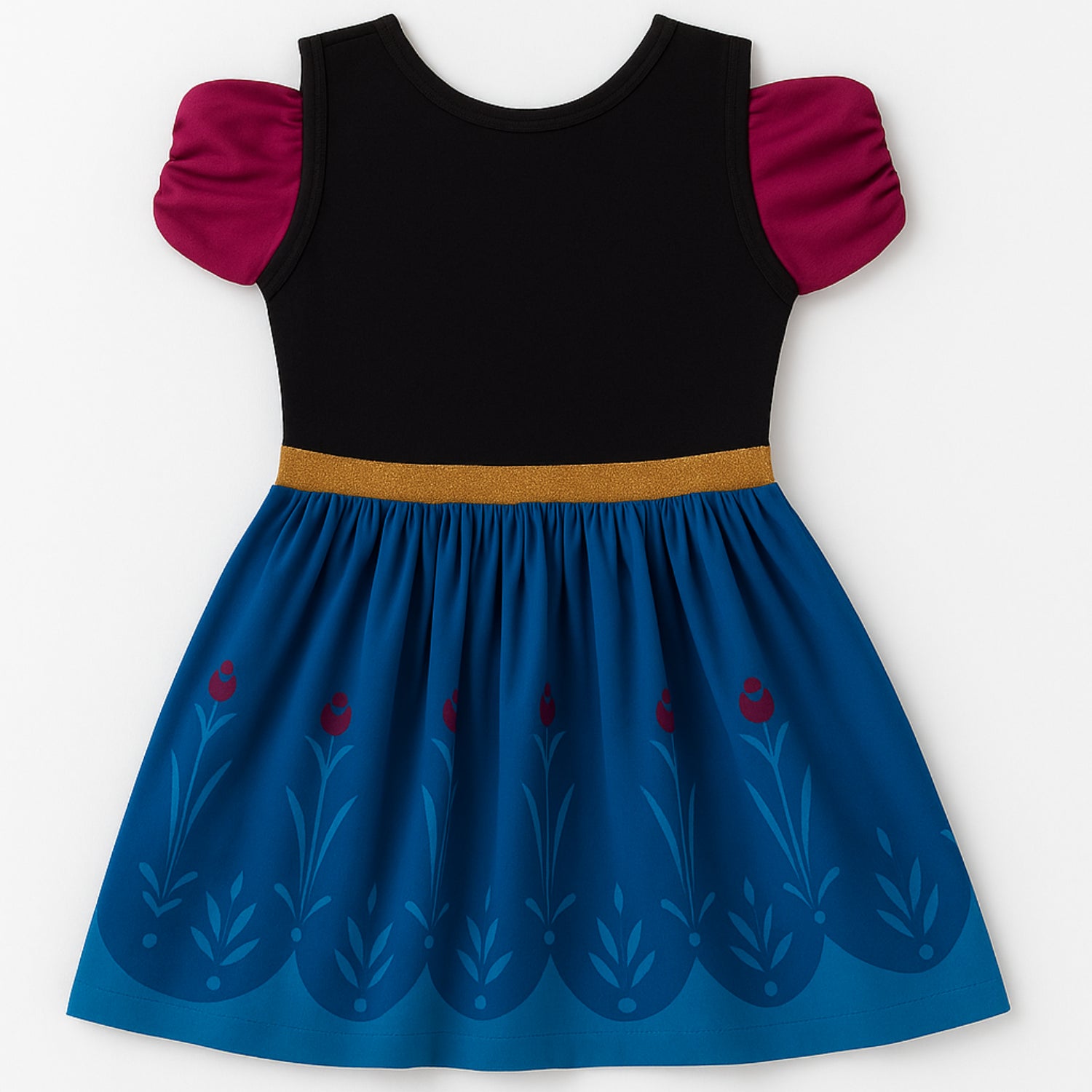 Vestido Infantil Feminino Anna – Fantasia da Princesa de Arendelle