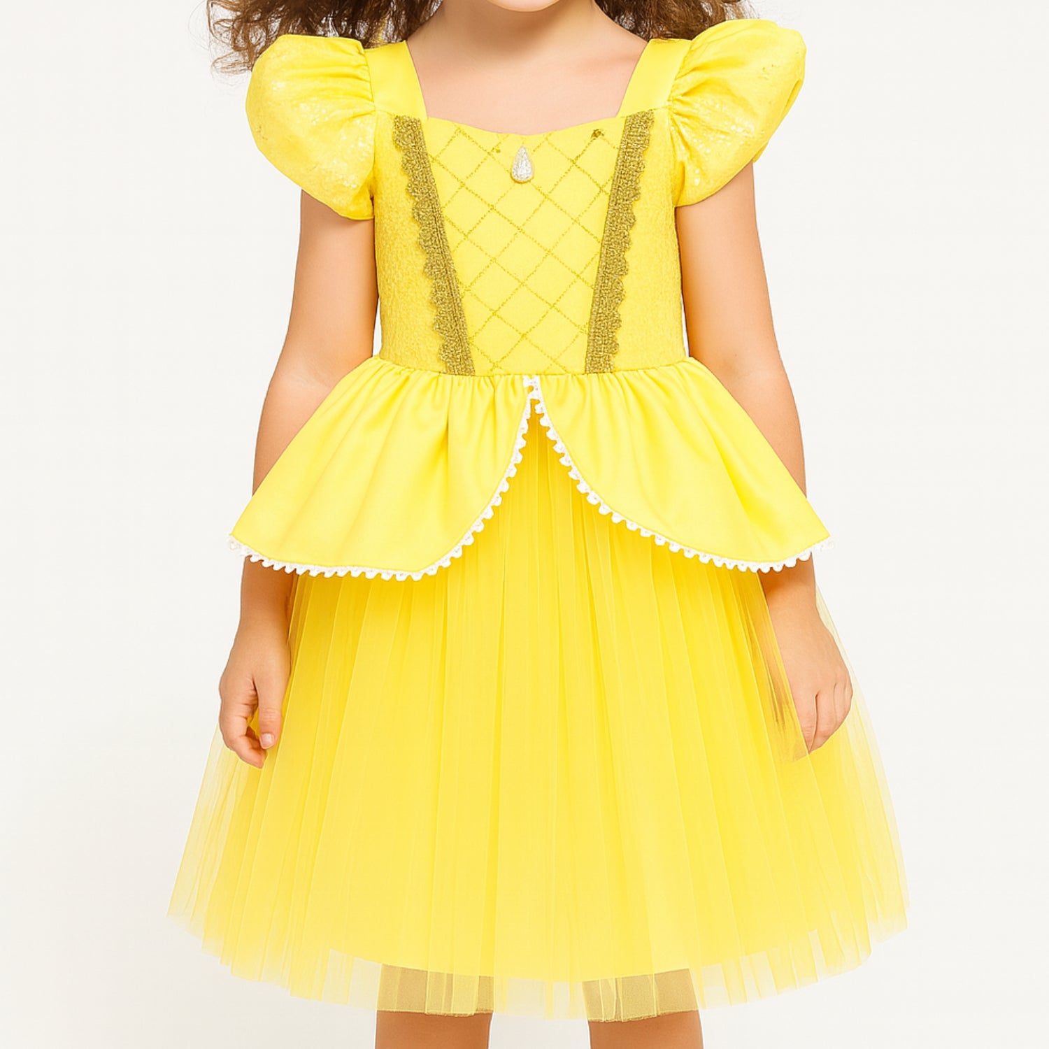 Fantasia Infantil Princesa Bela – A Bela e a Fera com Acessórios Inclusos