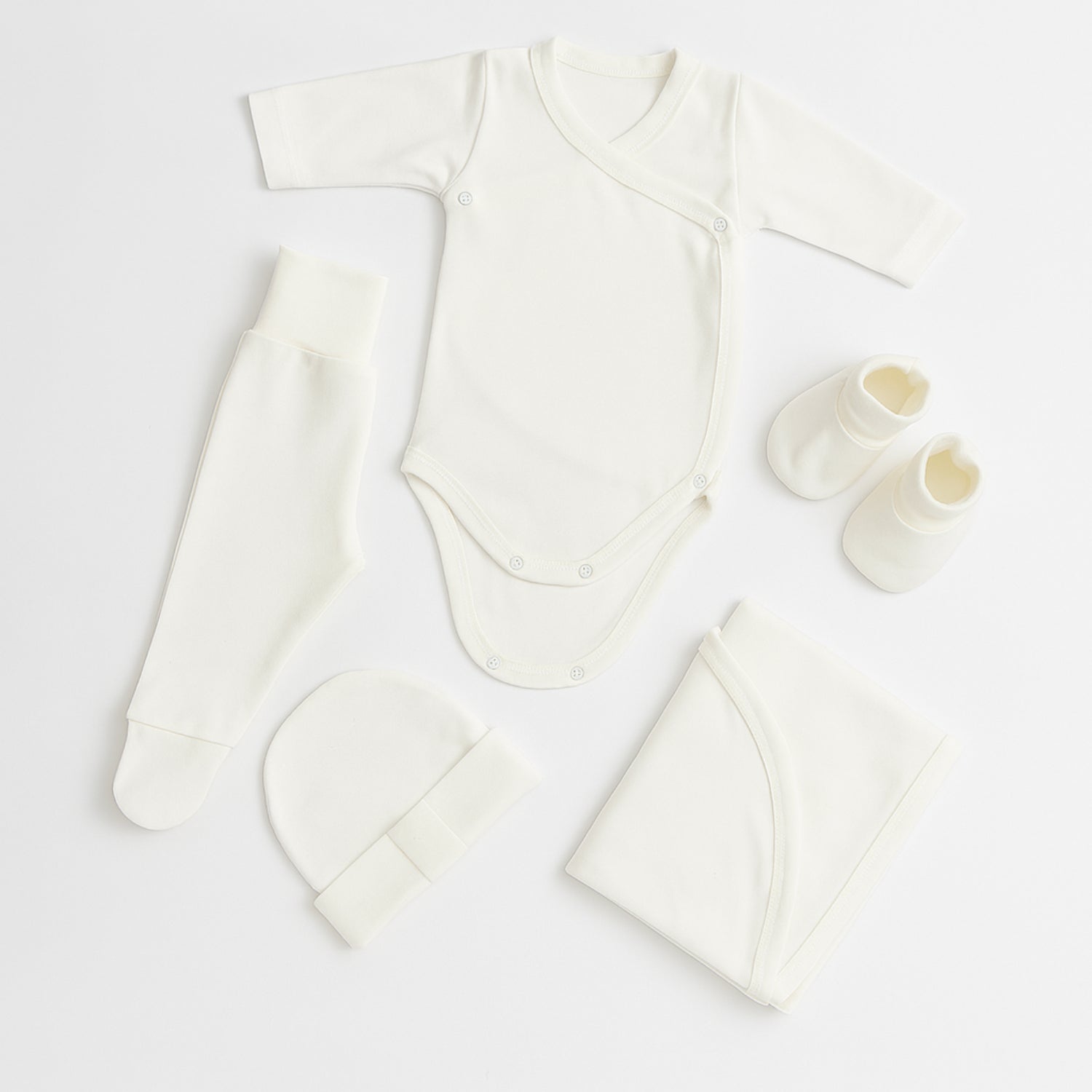 Kit Saída Maternidade de Bebê em Algodão Orgânico Pipo Kids