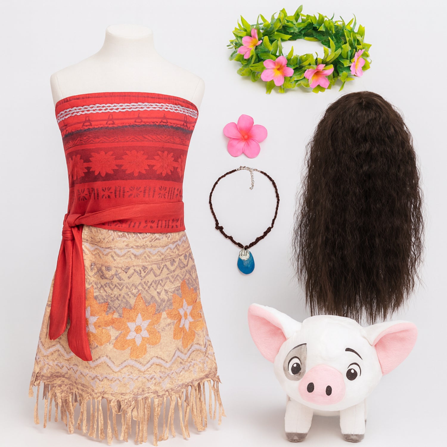 Fantasia Infantil Moana – Completa com Todos os Acessórios