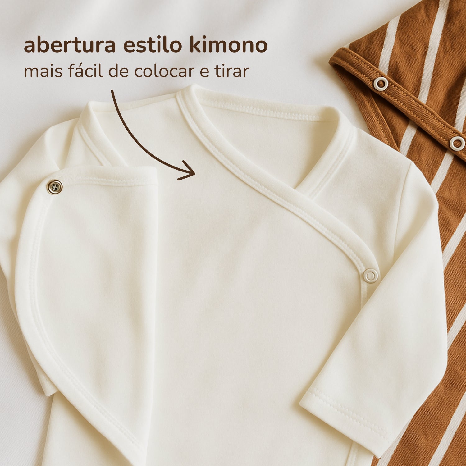 Kit Saída Maternidade de Bebê em Algodão Orgânico Pipo Kids