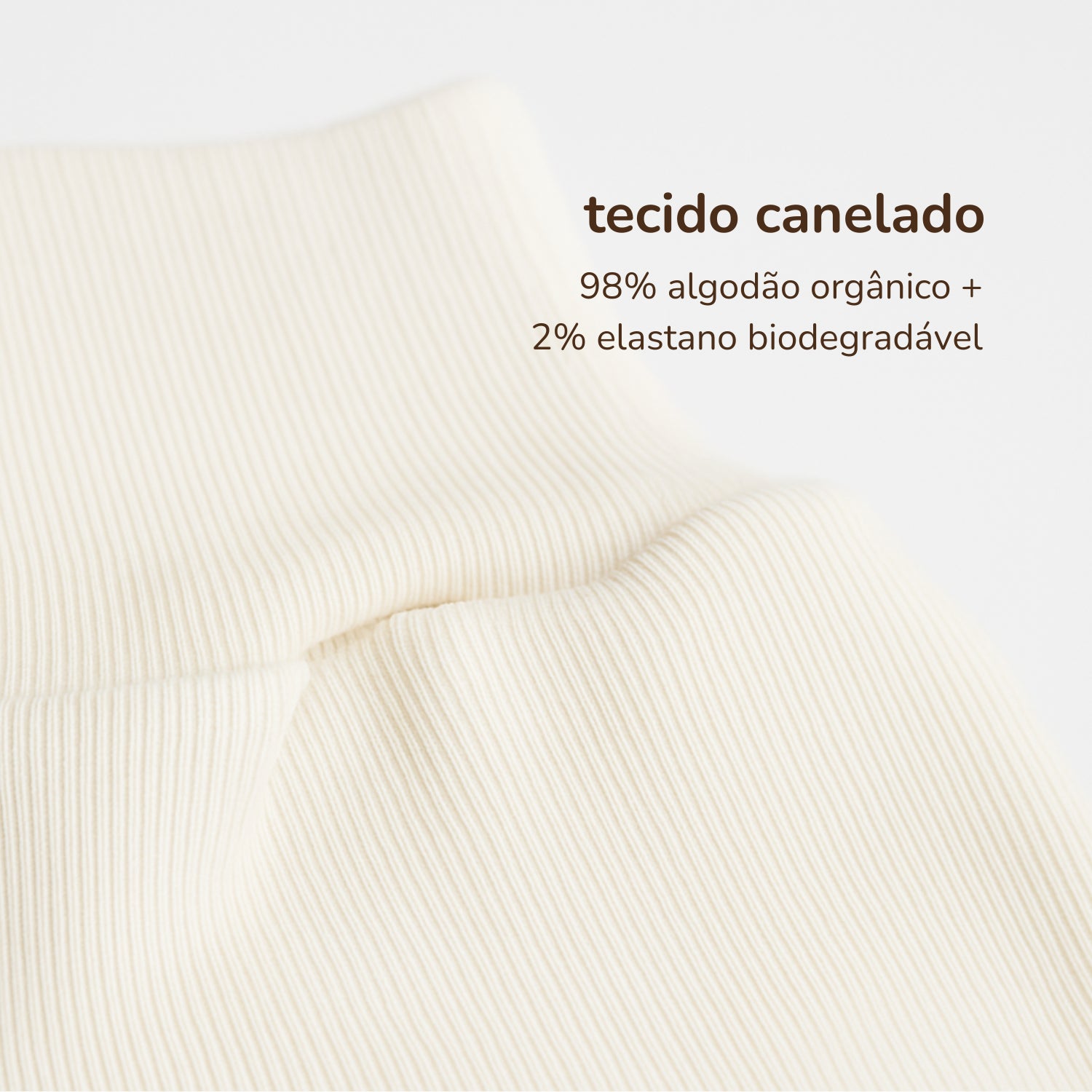 Touca Canelada de Bebê em Algodão Orgânico Cru Pipo Kids